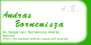 andras bornemisza business card